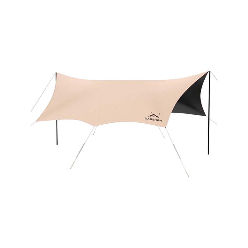 Tente de camping de pique-nique en vinyle noir, auvent imperméable et pare-soleil, auvent rideau papillon de pique-nique