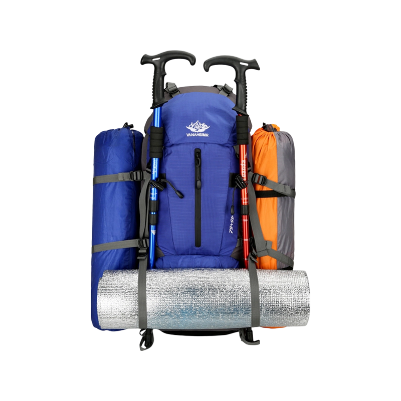 Sac à dos d'alpinisme professionnel en nylon de grande capacité, sac à dos d'alpinisme sportif multifonctionnel à double épaule